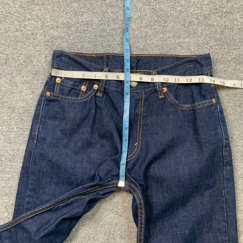 Levis Jeans Mens 30 Blue 511 Slim Straight Mid Rise Stretch Denim Dark Wash